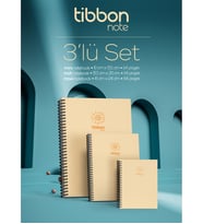 Tibbon Note Defter Spiralli 3 Lü Set Sarı