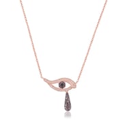 EMILIANO JEWELLERY 925 AYAR GÜMÜŞ ZİRKON TAŞLI GÖZ KOLYE