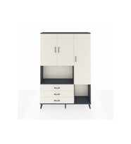 Arges Gardrop 6 Raflı 3 Çekmeceli 3 Kapaklı 132x30x195 Antrasit-Aytaşı