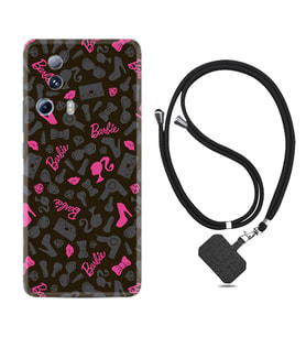 Xiaomi Mi 13 Lite Kılıf Resimli Boyun Askılı İpli Desenli Silikon Barbie and Shoes 1413