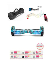 Elektrikli Kaykay Hoverboard Full Ledli Bluetooth Hoparlörlü 6.5 Inch Çanta Hediyeli D20