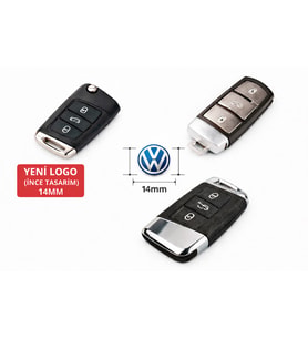 Volkswagen Anahtar Logo Sticker 14 mm Damla – Yeni Logo (İnce Tasarım) MAVİ (Standart)