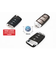 Volkswagen Anahtar Logo Sticker 14 mm Damla – Yeni Logo (İnce Tasarım) MAVİ (Standart)