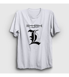 Presmono Unisex Beyaz Logo L V2 Anime Death Note T-Shirt 129793tt (Beyaz)