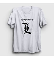 Presmono Unisex Beyaz Logo L V2 Anime Death Note T-Shirt 129793tt (Beyaz)