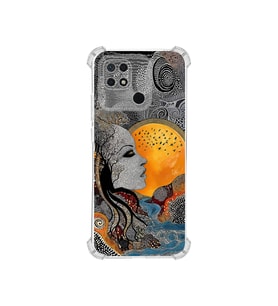PrintiFy Xiaomi Redmi 10c ile Uyumlu Simya Serisi Mozaik Tanrıça Tasarımlı Uv Baskılı Köşe Korumalı Antişok Kılıf