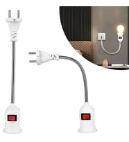 LedX DY-112 Prizden E27 Duya Dönüştürücü 26cm Spiralli Anahtarlı Duy