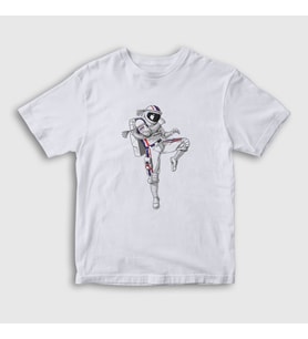 Presmono Unisex Çocuk Beyaz Muay Thai Astronaut Uzay T-Shirt 352872tt (Beyaz)