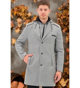 PLT8371 DEWBRRY ERKEK PALTO-DÜZ GRİ