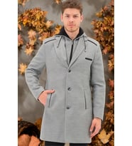 PLT8371 DEWBRRY ERKEK PALTO-DÜZ GRİ