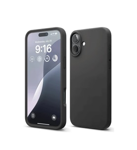 iPhone 16 Plus Kılıf Nano İçi Kadife Silikon - Siyah