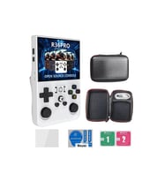 R36 Pro Retro Oyun Konsolu 3.5 Inç 21.000 Oyun + Çanta+Cam Lunix IPS Hd Ekran Gta Pes KARIŞIK RENK