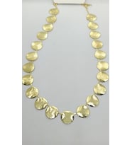 Aurelia Maxi Dokulu Plaka Gold Kolye (42+5 cm)