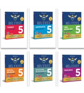 BİLFEN YAYINCILIK 5.SINIF BİLTEST PRO TÜRKÇE+MATEMATİK+FEN BİLİMLERİ+SOSYAL BİLGİLER+DİN KÜLTÜRÜ+İNG