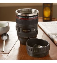 Sıcak Soğuk Termos Kupa Bardak Mug Çelik Kahve Çay Termosu Objektif Lens Mug