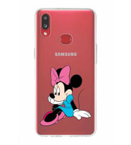 Samsung Galaxy A10s  Kapak Minnie Mouse Tasarımlı Şeffaf Silikon Kılıf