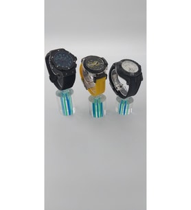 Saat Standı 3'lü Set Lazer Model Oval Mavi&Yeşil