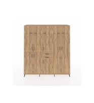 Hyperion Gardrop 10 Raflı 2 Çekmeceli 3 Askılı 220x44x243 Çam-Çam/Çam