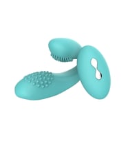Censan Kablosuz Kumandalı Tırtıklı Klitoris ve G-Spot Uyarıcı 2 in 1 Çift C Vibratör