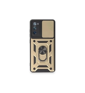 Samsung Galaxy S20 Fe Kılıf Pars Lens Yüzüklü Silikon - Gold