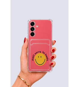 Samsung Galaxy S25 Kartlıklı Gülücük Desenli Kılıf