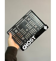 GHOST Temalı Siyah Pleksi Motosiklet Plakalık – Şık ve Dayanıklı👻