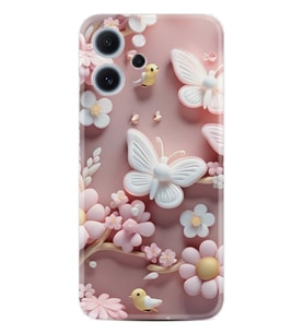 Oppo Reno 14F Kılıf Boutique Baskılı Resimli Pembe Kelebekler Pcode -088