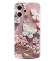 Oppo Reno 14F Kılıf Boutique Baskılı Resimli Pembe Kelebekler Pcode -088