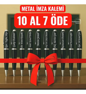 İsme Özel Kutulu Metal İmza Kalemi - 10 Al 7 Öde