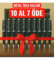İsme Özel Kutulu Metal İmza Kalemi - 10 Al 7 Öde