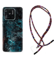 Xiaomi Poco X3 Pro M4 Pro X4 Pro C40 10C Kılıf Boyun Asklı Rasta Silikon Colorful Abstract 1384