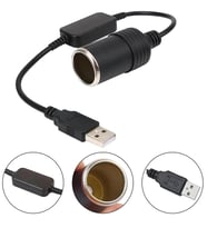 Powermaster PM-5726 USB 2.0 Siyah 5 Volt 2 Amper To 12 Volt 800mAh Araç Çakmaklığına Çevirici