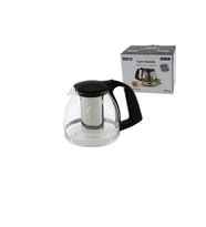 1100ML CAM DEMLİK ÇELİK SÜZGEÇLİ - PLASTİK KULP - KAPAK - KROM ÇERÇEVE (4915)