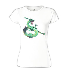 Pokemon Go - Rayquaza Beyaz Bayan Tshirt