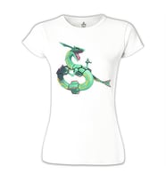Pokemon Go - Rayquaza Beyaz Bayan Tshirt