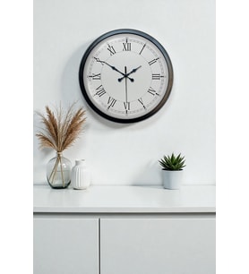 40 Cm Siyah Metal Duvar Saati