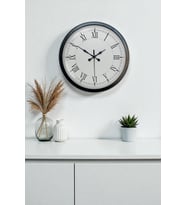 40 Cm Siyah Metal Duvar Saati