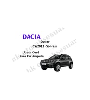 Dacia Duster 05/2012 - Sonrası Araca Özel Kısa Far Ampulü h7