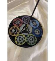 Yedi Çakra 7 Çakra Hand Made El İşi Feng Shui Ejderha Yılı Doğal Obsidyen Taşı Çubuk Konik Tütsülük (Çok Renkli)