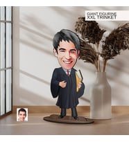 BK Gift Kişiye Özel Avukat Karikatürlü Büyük Boy Ahşap Biblo-3, Arkadaşa Hediye , Sevgiliye Hediye, Kişiye Özel Biblolar