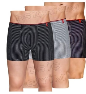 BERRAK 4433 ERKEK ÇOK RENKLİ ÇİZGİLİ SPORT BOXER 3 ADET