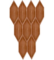 Armada Çini 05X15 Cm Çizgili Yaprak Karamel Seramik
