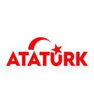 Atatürk yazısı ve Ayyıldız Sticker17x17 Cm Kırmızı