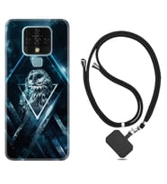 Tecno Camon 16 18P Pova Kılıf Boyun Askılı Silikon Old Owl 1649