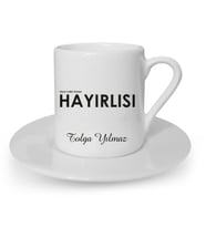 İsme Özel Türk Kahvesi Fincanı Seti - Hayırlısı