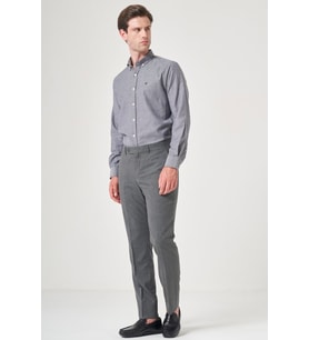 Füme Yan Cep Filafil Desen Slim Fit Esnek Pantolon 1003260152