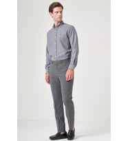 Füme Yan Cep Filafil Desen Slim Fit Esnek Pantolon 1003260152