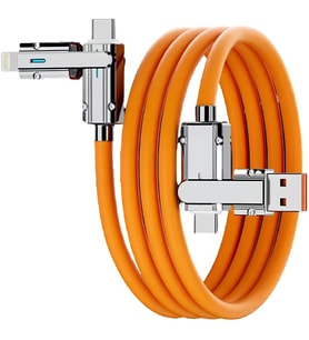 A6020 Usb to Type C Lightning 4 in 1 Hızlı Şarj Data Kablosu Çevirici Dönüştürücü Adaptör 120W - 2M
