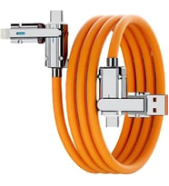 A6020 Usb to Type C Lightning 4 in 1 Hızlı Şarj Data Kablosu Çevirici Dönüştürücü Adaptör 120W - 2M