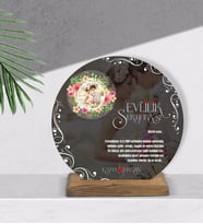 BK Gift Kişiye Özel Evlilik Sertifikası Tasarımlı Ahşap Plak-1